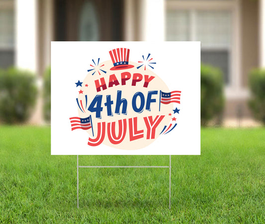 4th of July Yard Sign