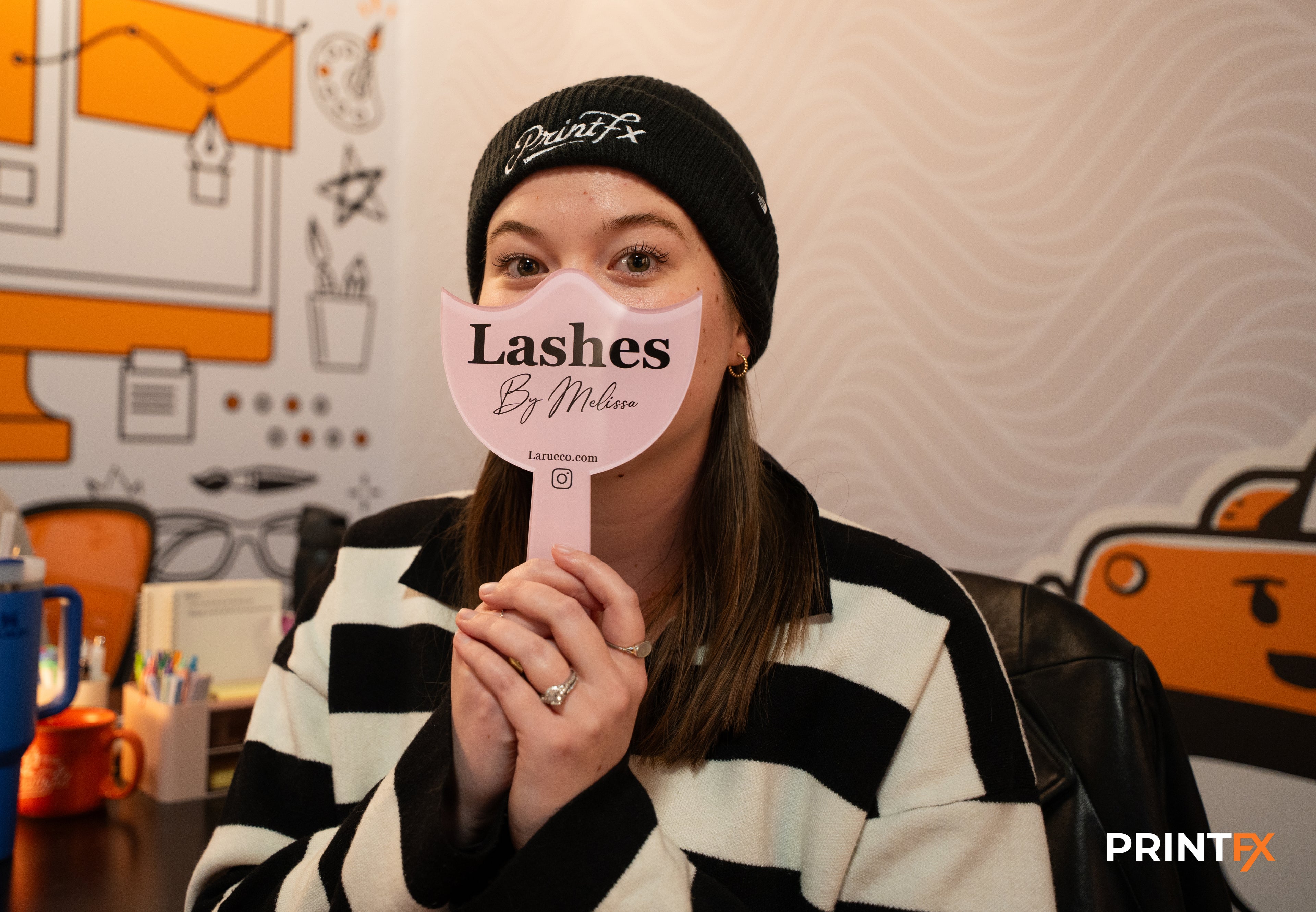 Personalized Lash Tech Photo Prop: Handheld Mirror, Aesthetics Signage